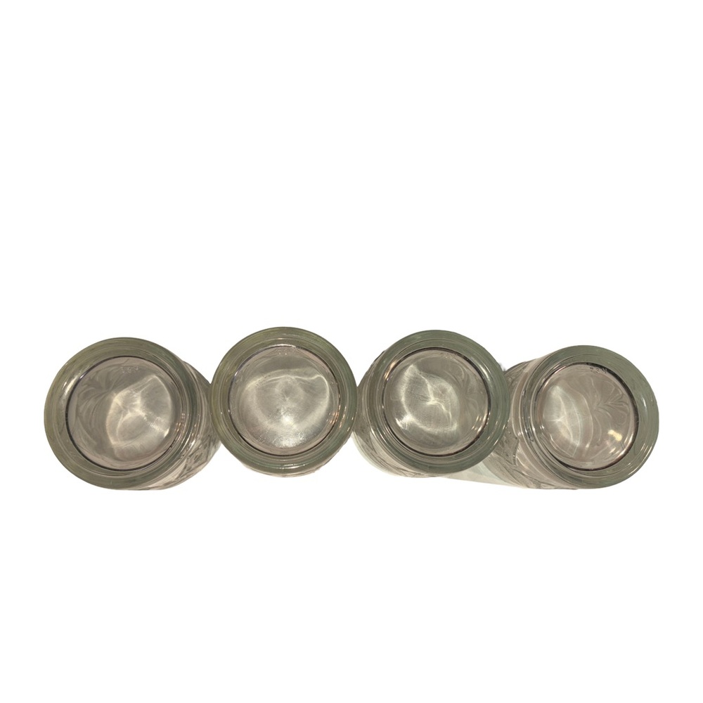 Martha Stewart Set of 6 Everyday Use Fan Diamond Round Clear Glasses - Picture 10 of 16